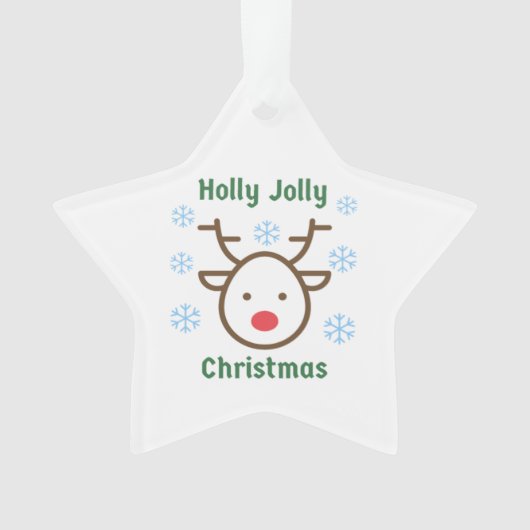 Holly Jolly Kerstmis Ornament (voorkant)