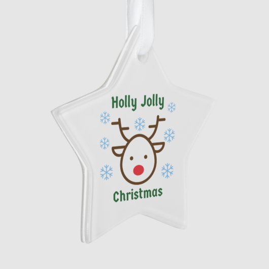Holly Jolly Kerstmis Ornament (voorkant)