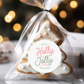 Holly Jolly Kerstmis Ronde Sticker