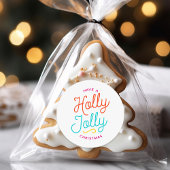 Holly Jolly Kerstmis Ronde Sticker