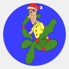 Holly Jolly Kerstmis Ronde Sticker