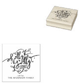 Holly Jolly Kerstmis Rubberstempel (Gestempeld)