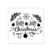 Holly Jolly Kerstmis Rubberstempel (Afrduk)