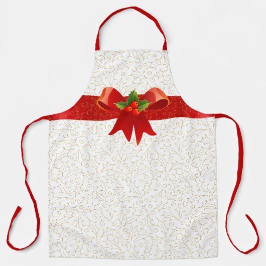 Holly Jolly Kerstmis Schort (Voorkant)