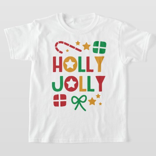 Holly Jolly Kerstmis T-shirt (Laagn)