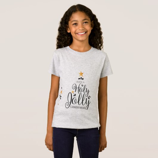 Holly Jolly Kerstmis T-shirt (Voorkant volledig)