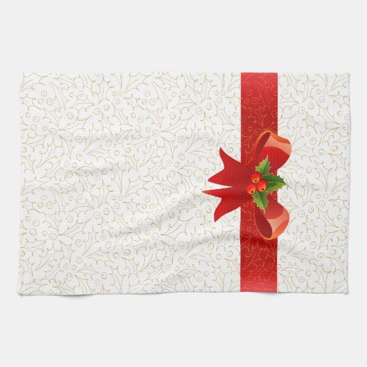 Holly Jolly Kerstmis Theedoek (Horizontaal)