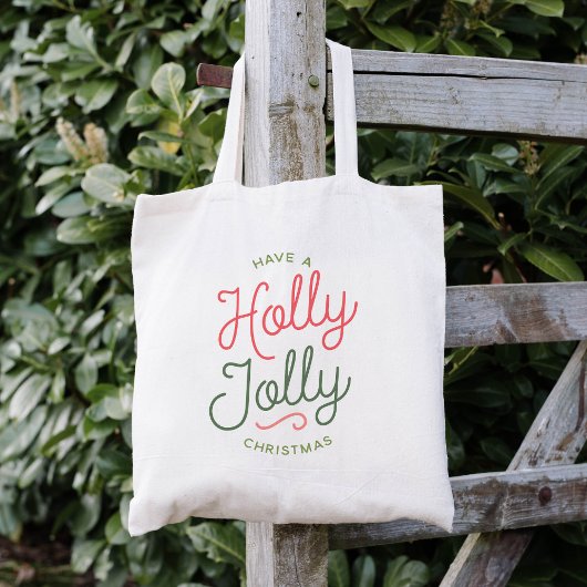 Holly Jolly Kerstmis Tote Bag
