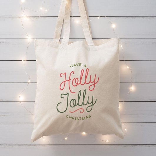 Holly Jolly Kerstmis Tote Bag