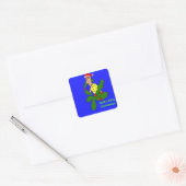 Holly Jolly Kerstmis Vierkante Sticker (Envelop)