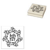 Holly Jolly Kerstmis Wreath Rubberstempel (Gestempeld)