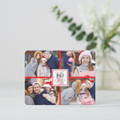 Holly Jolly Kerstpleister (voeg uw foto's toe) Feestdagenkaart (Staand voorkant)
