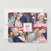 Holly Jolly Kerstpleister (voeg uw foto's toe) Feestdagenkaart (Voorkant)