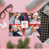 Holly Jolly Kerstpleister (voeg uw foto's toe) Feestdagenkaart