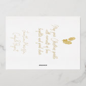 Holly Jolly Kerstrood met Holly Berry Gold Folie Feestdagenkaart (Achterkant)