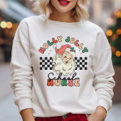 Holly Jolly Kerstschool Verpleegster Retro Santa Trui