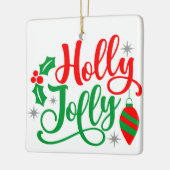 Holly Jolly Kerstsong Keramisch Ornament (Links)