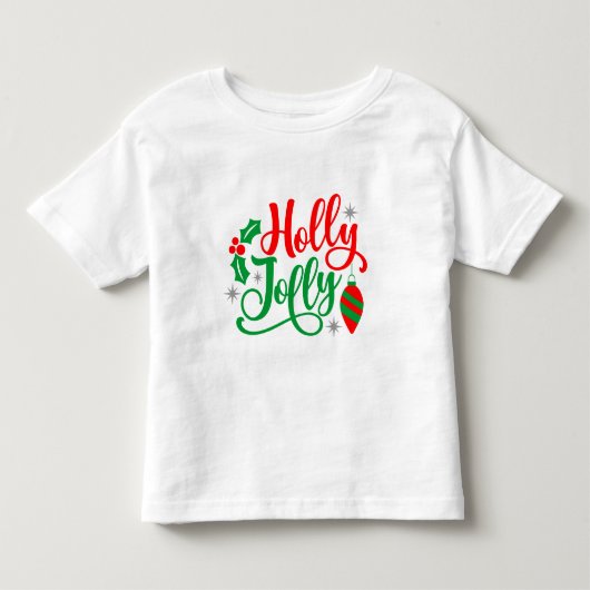 Holly Jolly Kerstsong Kinder Shirts (Voorkant)