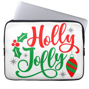 Holly Jolly Kerstsong Laptop Sleeve