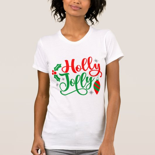 Holly Jolly Kerstsong T-shirt (Voorkant)