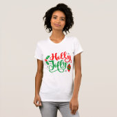Holly Jolly Kerstsong T-shirt (Voorkant volledig)