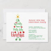 Holly Jolly Kersttypografie Klassieke Song Kaart (Voorkant)