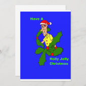 Holly Jolly Kerstuitnodiging Kaart (Voorkant / Achterkant)