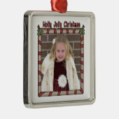 Holly Jolly Kerstversier Metalen Ornament (Rechts)