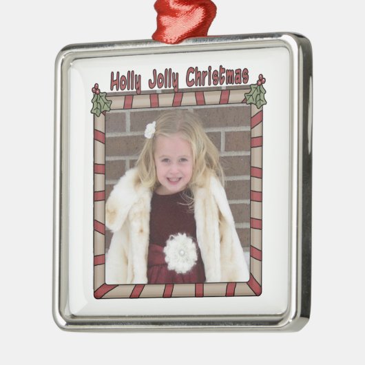 Holly Jolly Kerstversier Metalen Ornament (Links)