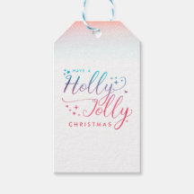 Holly Jolly label kerstcadeau