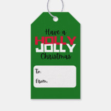 Holly Jolly Label met kerstcadeaus