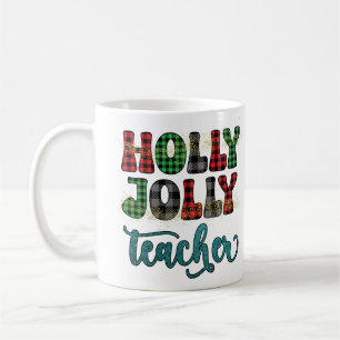 Holly Jolly-leraar kerstwaardering cadeau Koffiemok