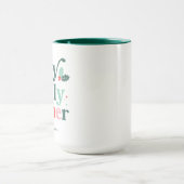 Holly Jolly Leraar Retro Kerstmug Mok (Midden)
