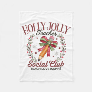 Holly Jolly Leraar Sociale Club Onderwijs Liefde I Fleece Deken