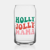 Holly Jolly Mama - Leuk vakantieontwerp Blikvorm Glas (Voorkant)