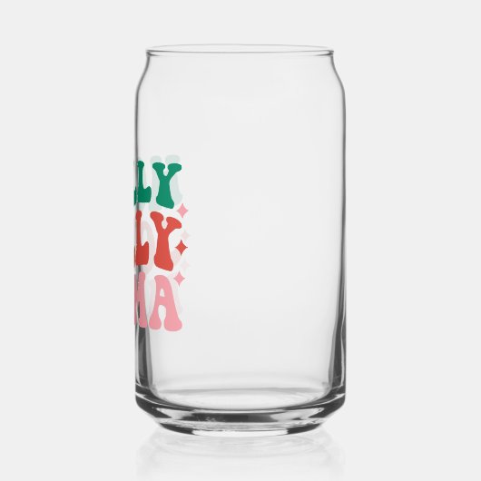 Holly Jolly Mama - Leuk vakantieontwerp Blikvorm Glas (Links)