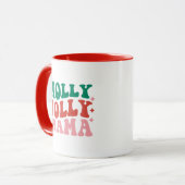 Holly Jolly Mama - Leuk vakantieontwerp Mok (Voorkant links)