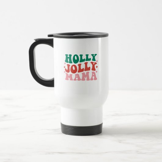 Holly Jolly Mama - Leuk vakantieontwerp Reisbeker (Links)