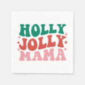 Holly Jolly Mama - Leuk vakantieontwerp Servet (Voorkant)