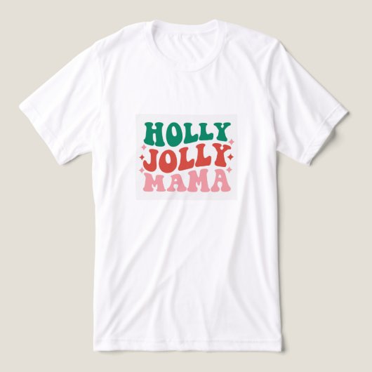 Holly Jolly Mama - Leuk vakantieontwerp Tri-Blend Shirt (Design voorkant)