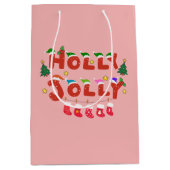 Holly Jolly Medium Cadeauzakje (Voorkant)