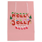 Holly Jolly Medium Cadeauzakje (Achterkant)