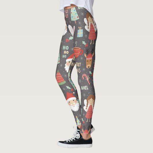 Holly Jolly Merry kerst Leggings (Links)