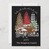 Holly Jolly Merry Kerstbomen op Truck Kaart (Voorkant)