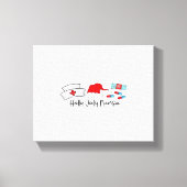 Holly Jolly Nurse, Halloween Classic T-shirt Canvas Afdruk (Voorkant)