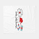 Holly Jolly Nurse, Halloween Classic T-shirt Fleece Deken (Voorkant (Horizontaal))