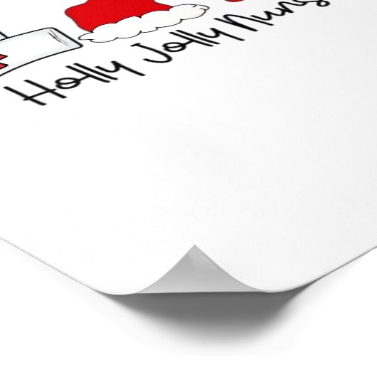 Holly Jolly Nurse, Halloween Classic T-shirt Poster (Hoek)