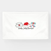 Holly Jolly Nurse, Halloween Classic T-shirt Spandoek (Horizontaal)