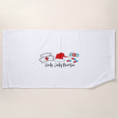 Holly Jolly Nurse, Halloween Classic T-shirt Strandlaken (Voorkant)