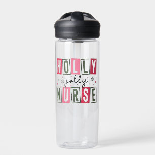 Holly Jolly Nurse Kerstmisverpleegkundige Waterfles